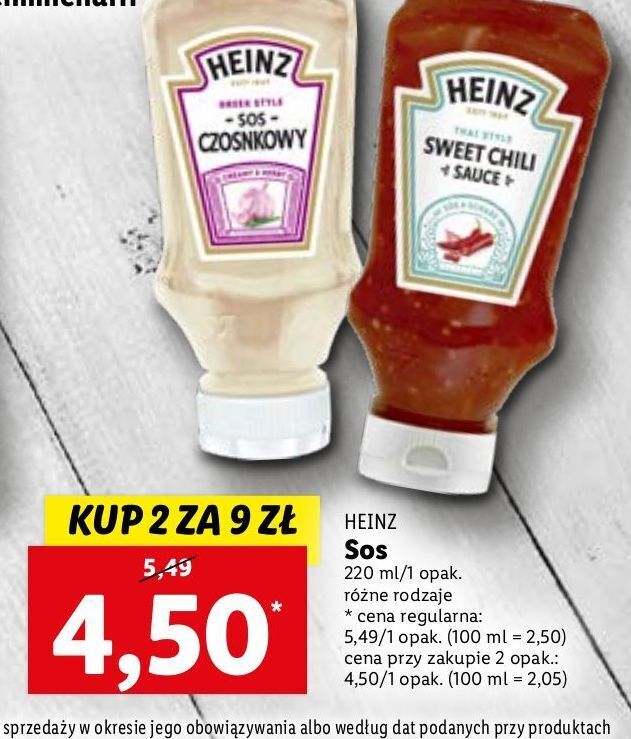 Promocja Sos Sweet Chilli Heinz W Lidl