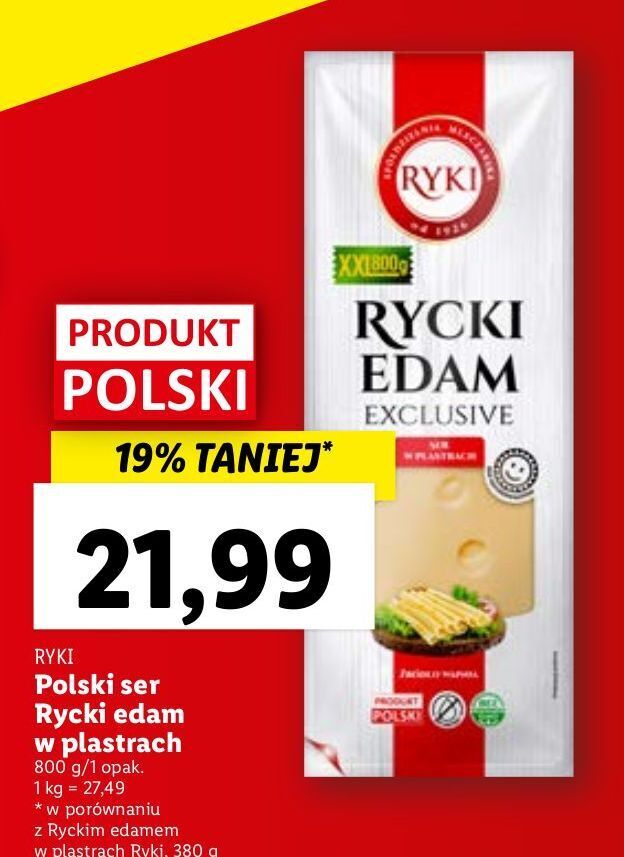 Promocja Ser Rycki Edam Ryki W Lidl