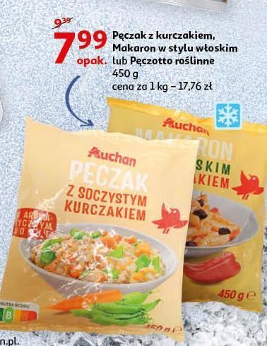 Promocja Makaron w stylu włoskim z kurczakiem auchan różnorodne logo