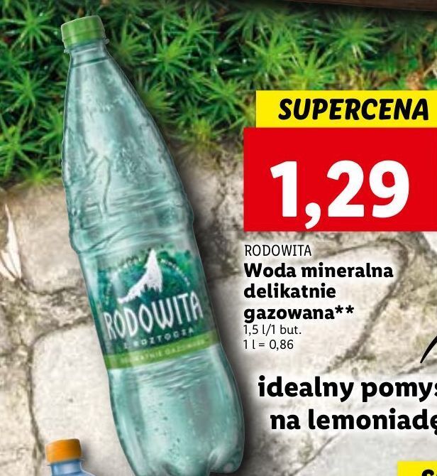 Promocja Woda Delikatnie Gazowana Rodowita Z Roztocza W Lidl