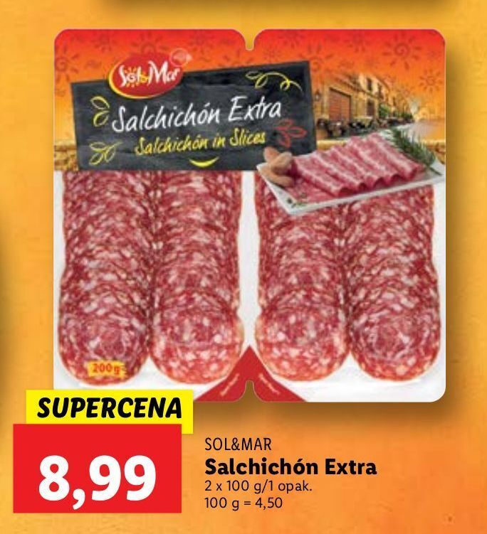 Promocja Kiełbasa suszona chorizo salchichon sol mar w Lidl