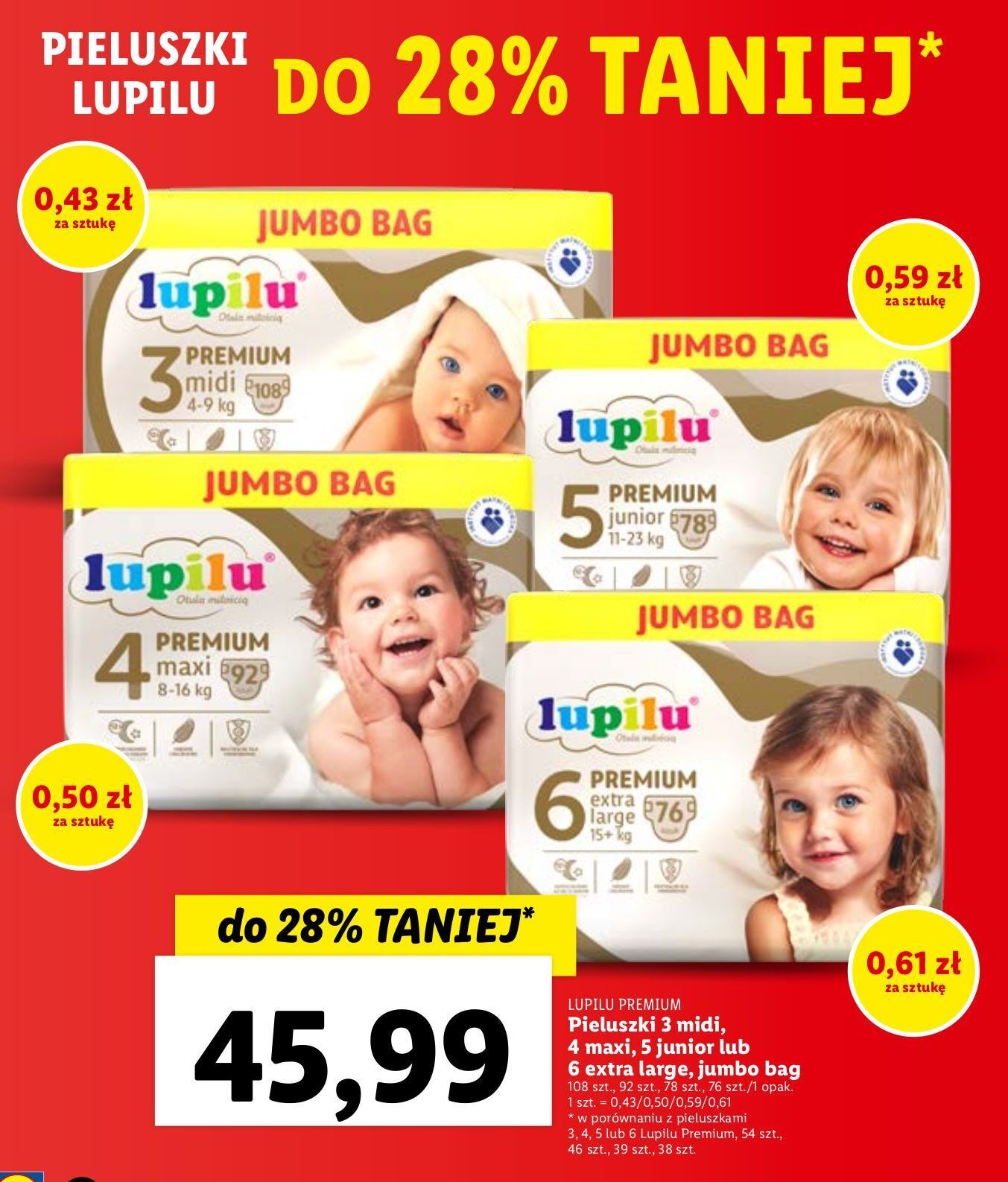 Promocja Pieluchy Maxi 4 Lupilu Premium W Lidl