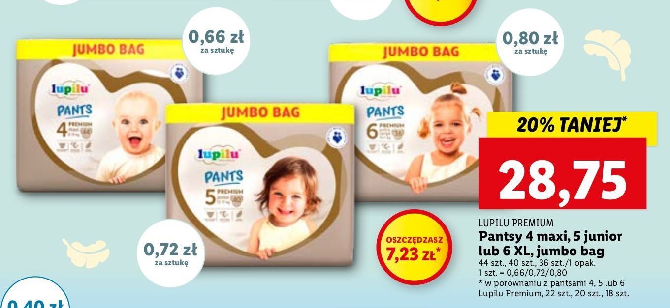 Promocja Pieluchomajtki 5 Junior Lupilu Pants Premium W Lidl