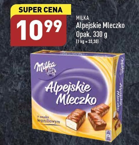 Promocja Czekoladki Waniliowe Milka Alpejskie Mleczko W ALDI