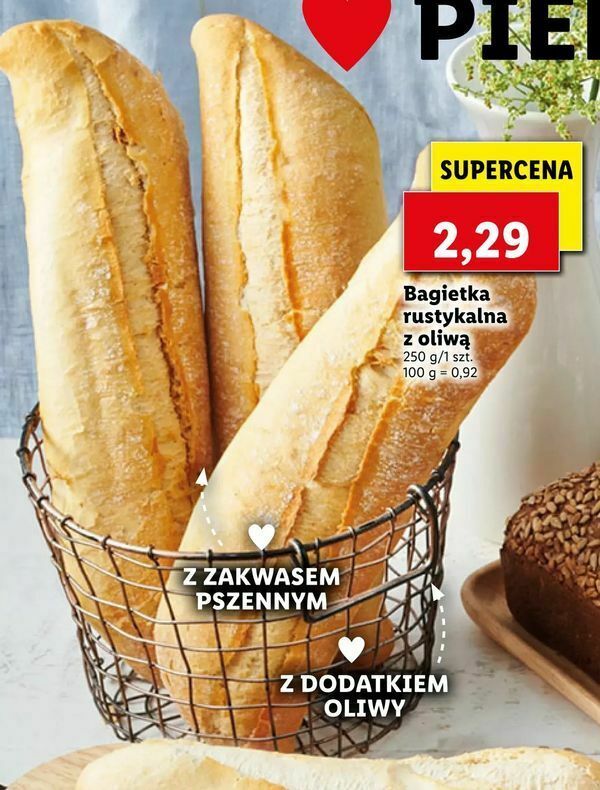 Promocja Bagietka rustykalna z oliwą w Lidl