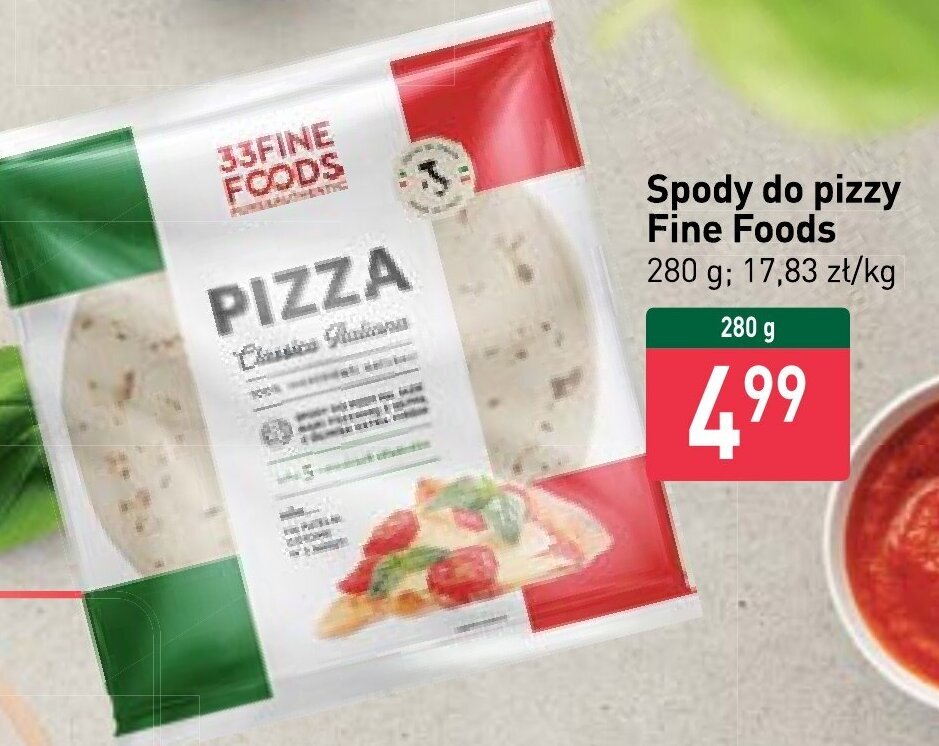 Promocja 33FINEFOODS Spody Do Pizzy 280g W Stokrotka