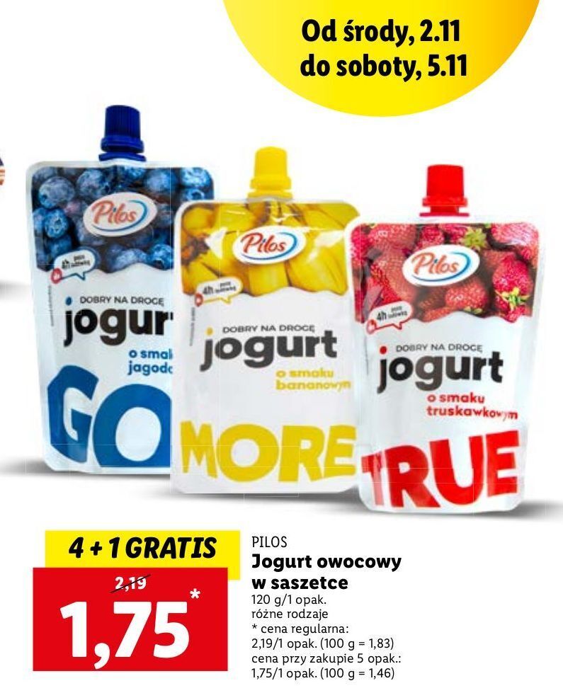 Promocja Jogurt O Smaku Jagodowym Pilos W Lidl