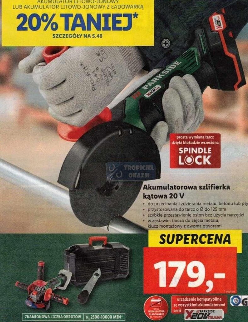 Promocja Parkside Akumulatorowa Szlifierka K Towa V W Lidl