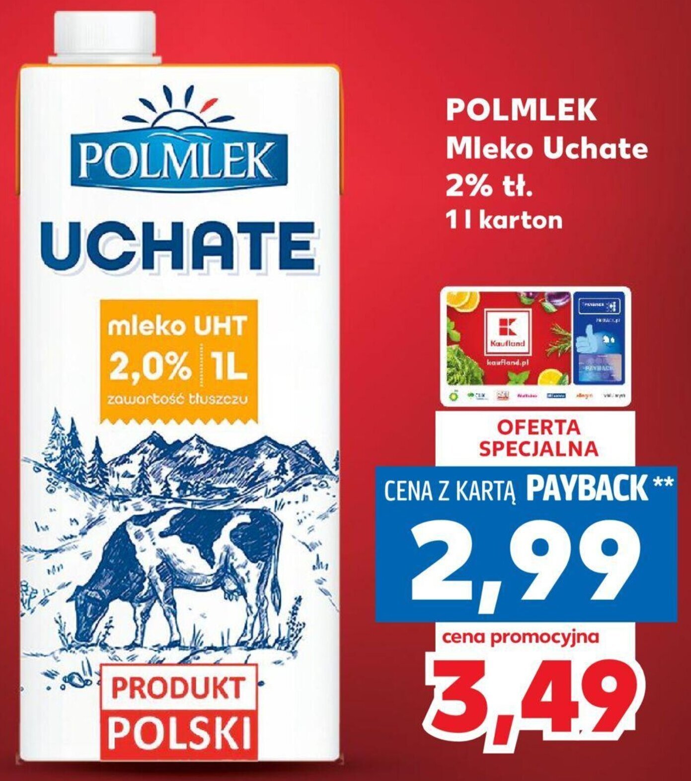 Promocja POLMLEK Mleko Uchate 2 tł 1l w Kaufland