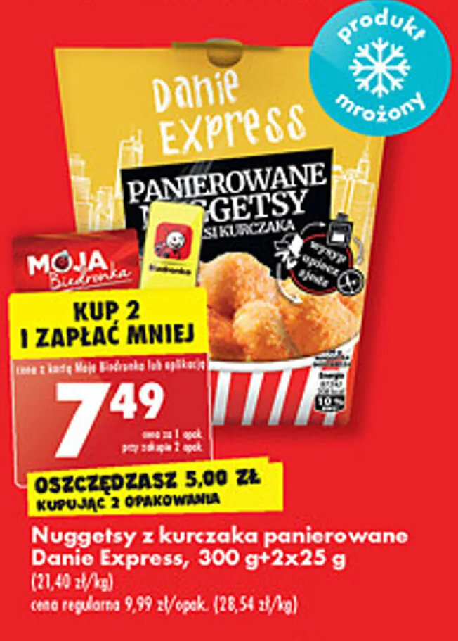 Promocja Danie Express Nuggetsy Z Kurczaka Panierowane G X G W