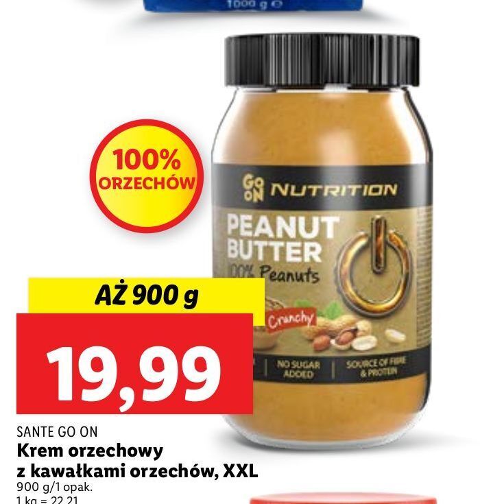 Promocja Mas O Orzechowe Smooth Sante Go On Nutrition W Lidl