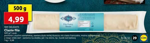 Promocja Ciasto Filo W Lidl