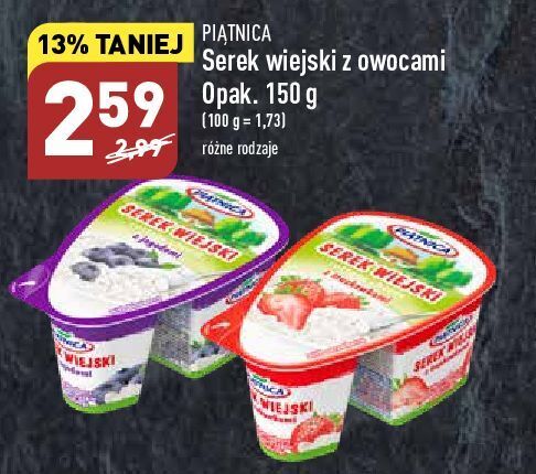 Promocja Serek wiejski z jagodami piątnica wiejski w ALDI