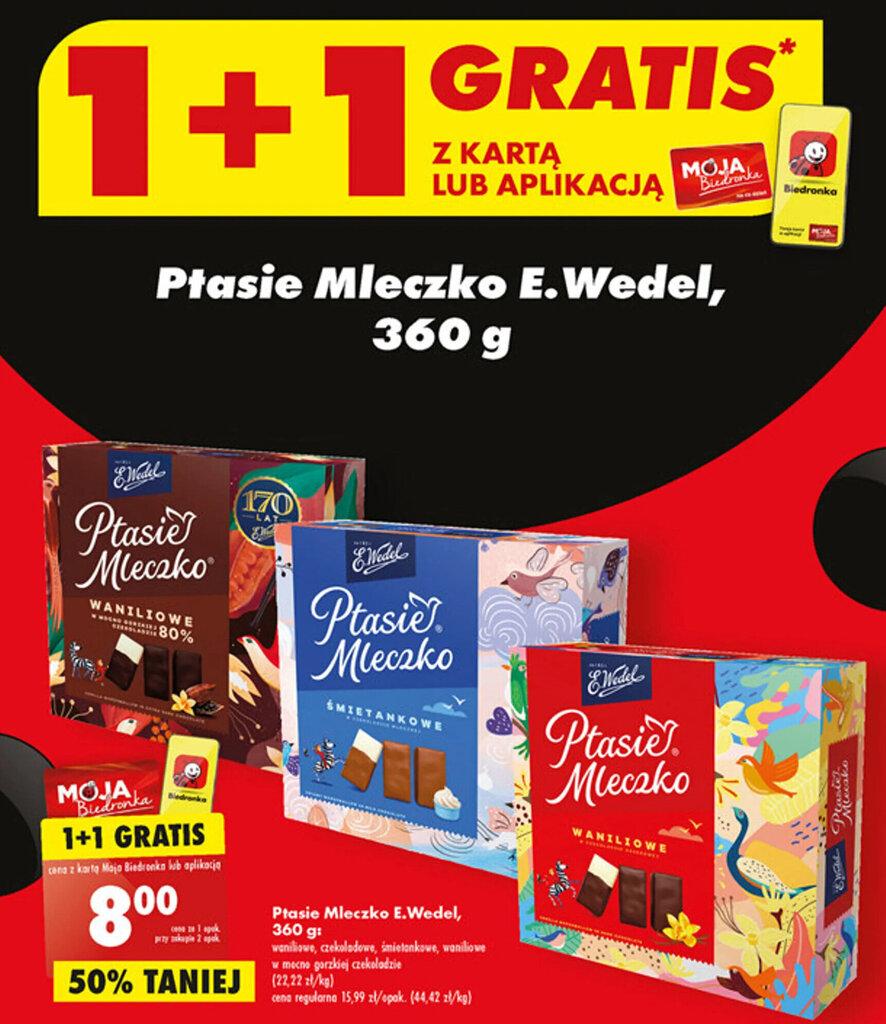 Promocja E Wedel Ptasie Mleczko G Biedronka