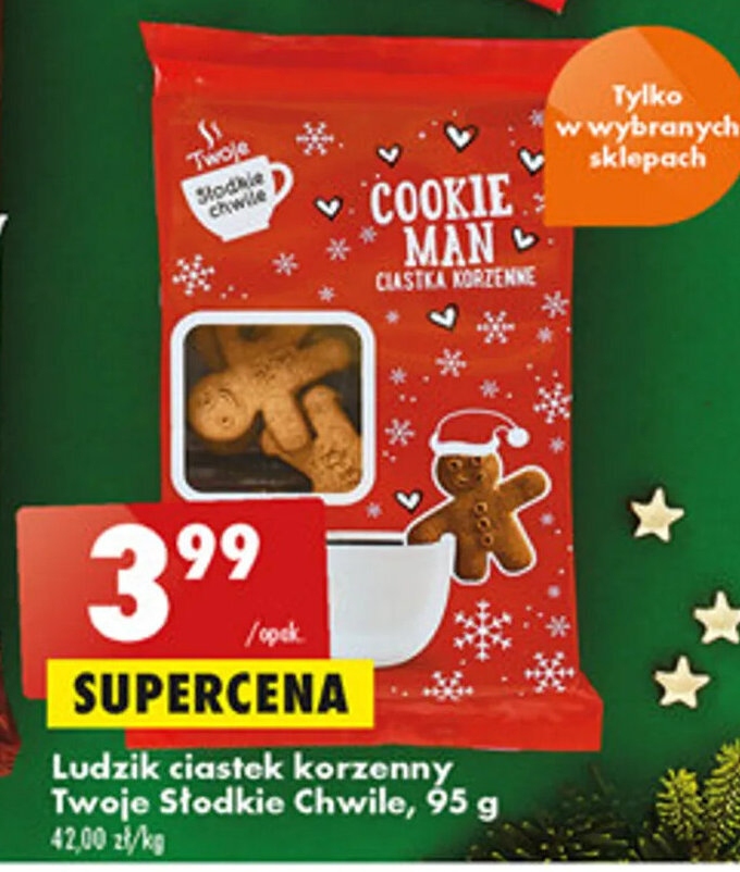 Promocja Ludzik ciastek korzenny Twoje Słodkie Chwile 95g w Biedronka