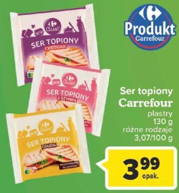 Promocja Carrefour Ser Topiony Plastry G R Ne Rodzaje W Carrefour