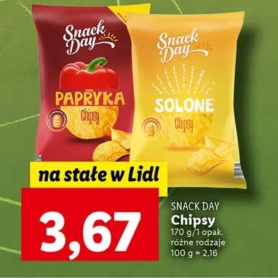 Promocja Chipsy Solone Snack Day W Lidl