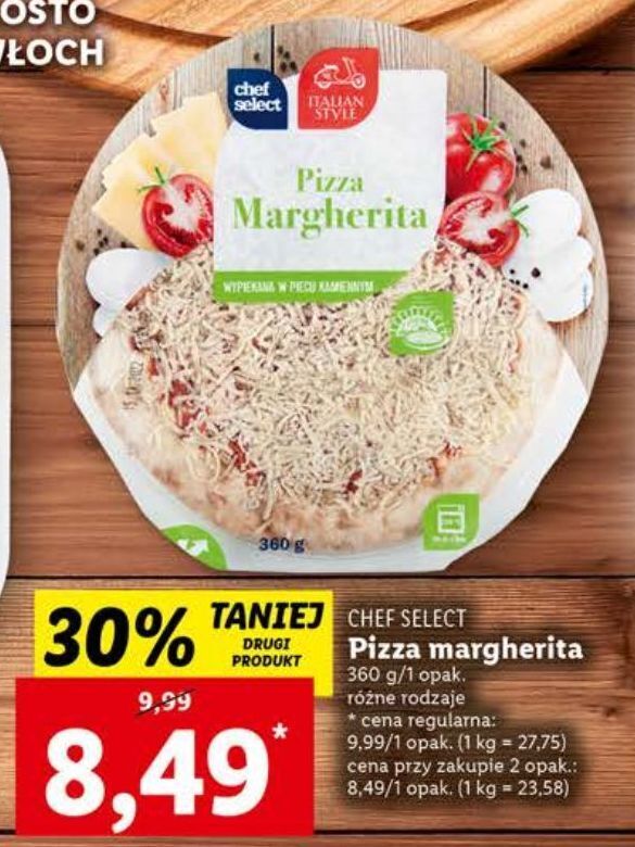 Promocja Pizza Margherita Chef Select W Lidl