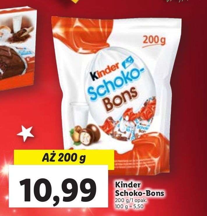 Promocja Cukierki Czekoladowe Kinder Schoko Bons W Lidl