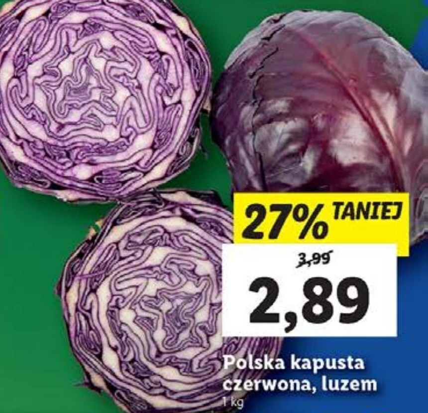 Promocja Kapusta Czerwona W Lidl