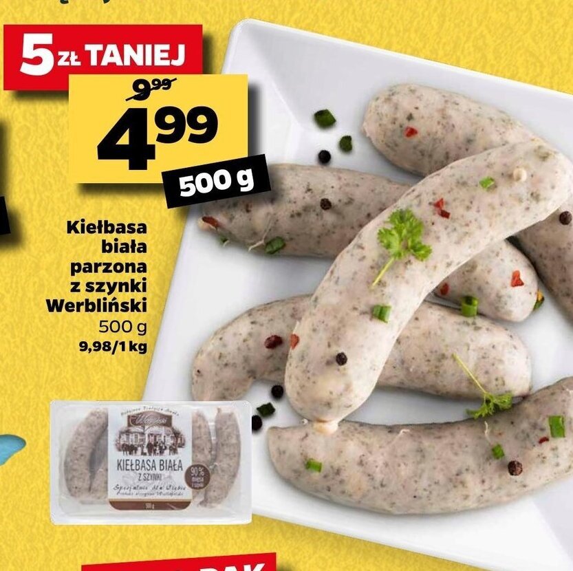 Promocja Kie Basa Bia A Parzona Z Szynki Werbli Ski G W Netto