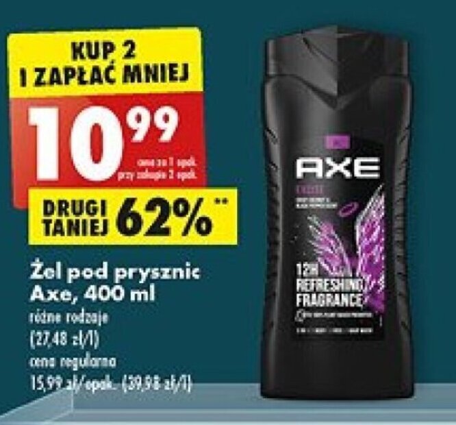 Promocja Axe El Pod Prysznic Ml R Ne Rodzaje W Biedronka