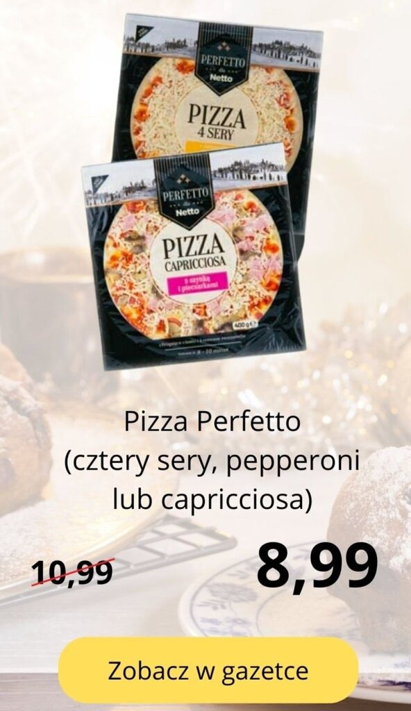 Promocja Perfetto Pizza Cztery Sery Pepperoni Lub Caprricciosa Netto