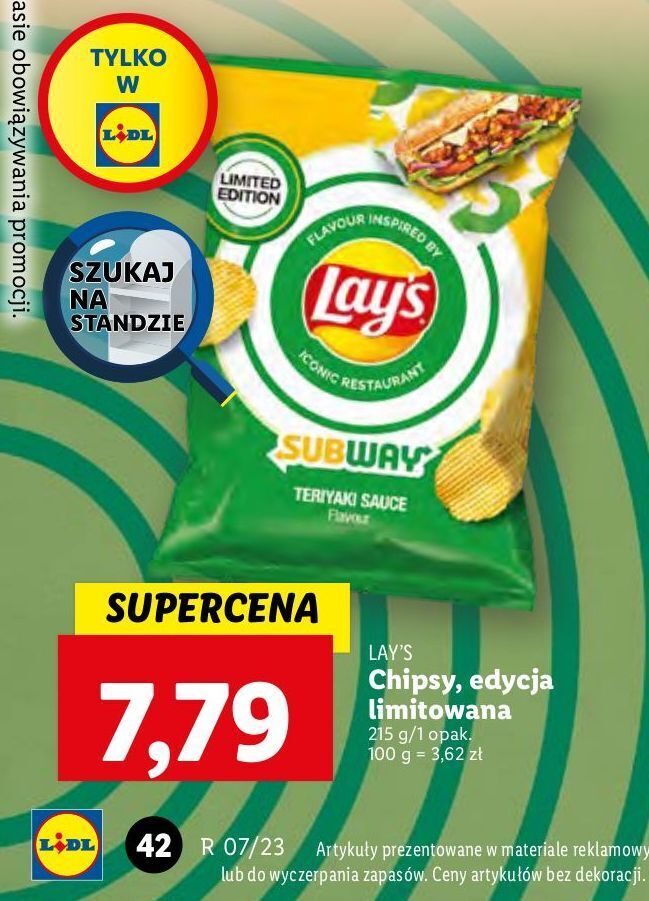 Promocja Chipsy Subway Lay S W Lidl