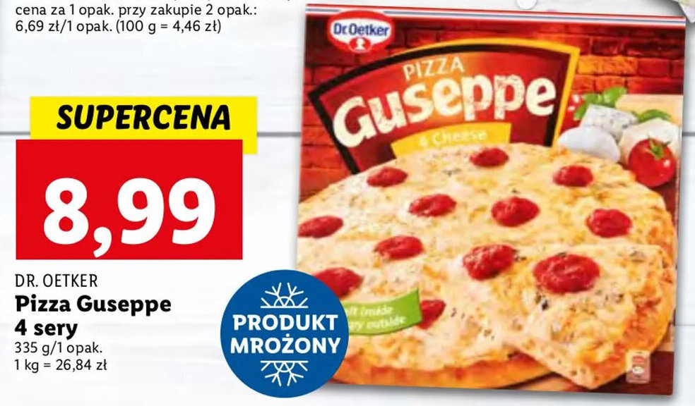 Promocja Dr Oetker Pizza Guseppe 4 Sery 335g W Lidl