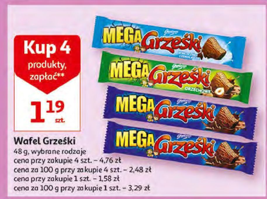 Promocja Wafelek Kakaowy W Czekoladzie Mlecznej Grze Ki Mega W Auchan