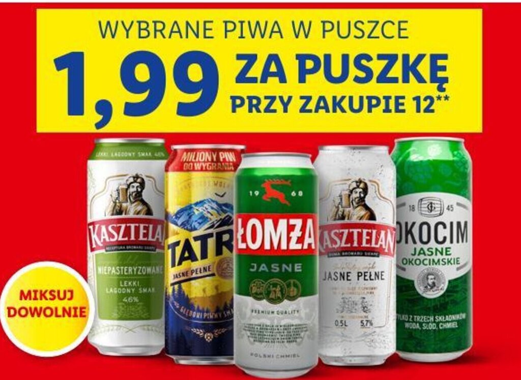 Promocja Wybrane Piwa W Puszce W Lidl