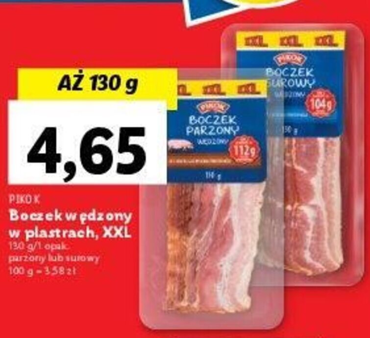 Promocja Pikok Boczek W Dzony W Plastrach Xxl G W Lidl