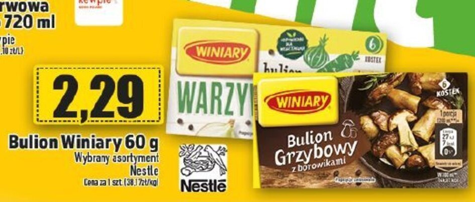 Promocja Nestlé Bulion Winiary 60g w Topaz