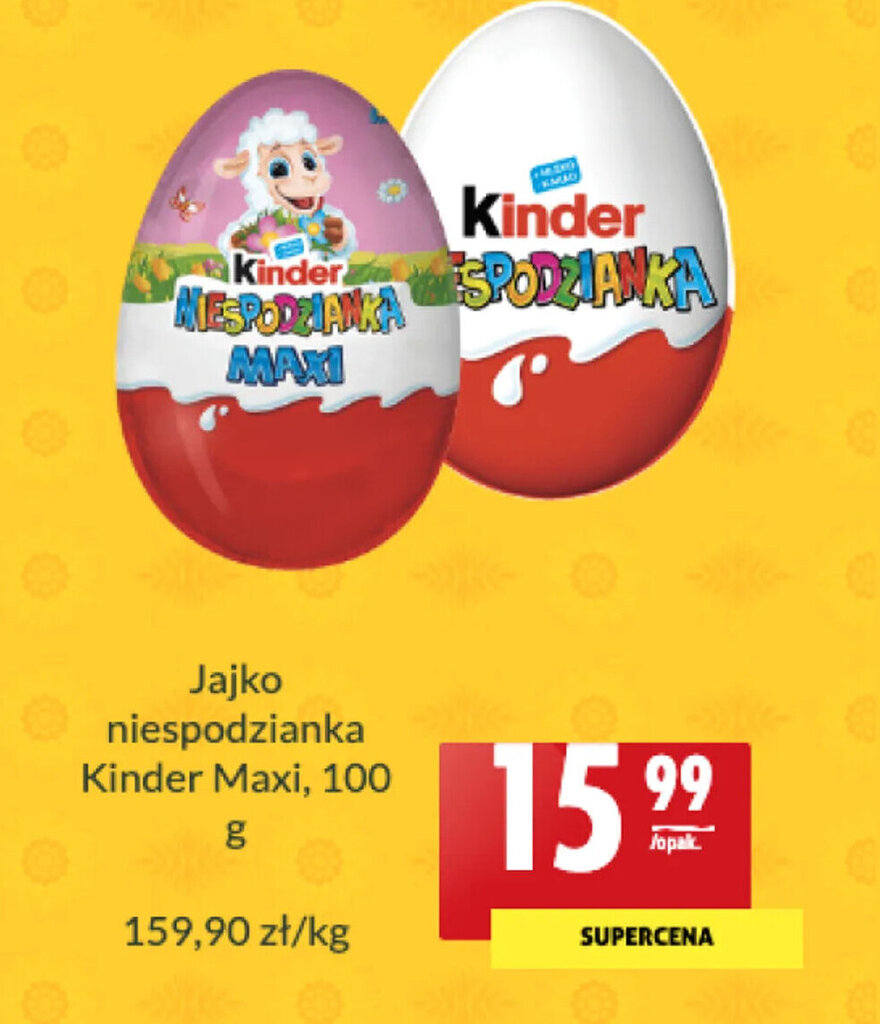 Promocja Kinder Jajko Niespodzianka Maxi 100g W Biedronka