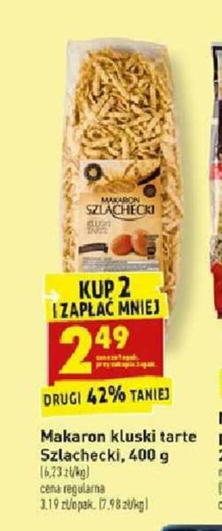 Promocja Makaron Kluski Tarte Szlachecki 400g W Biedronka