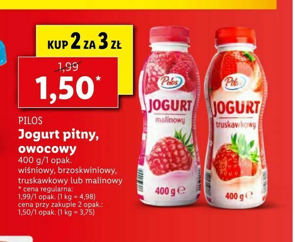 Promocja Jogurt Pitny Owocowy W Lidl