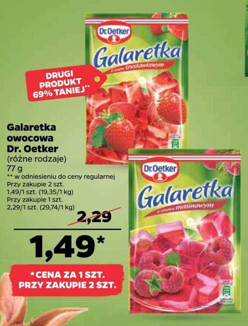 Promocja Dr Oetker Galaretka Owocowa G W Netto