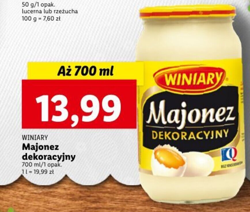 Promocja Winiary Majonez Dekoracyjny 700ml W Lidl