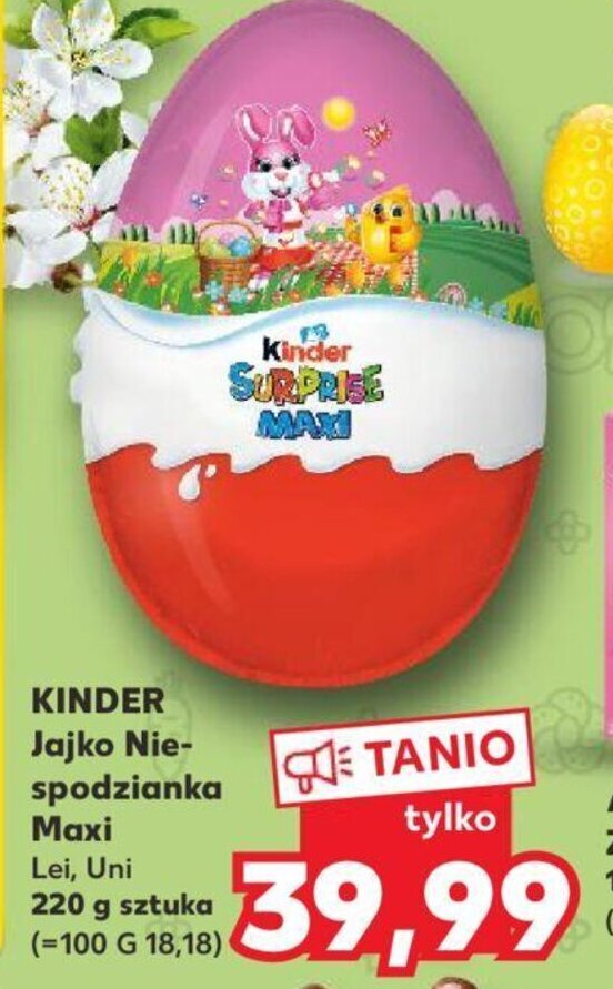 Promocja Kinder Jajko Niespodzianka Maxi 220g Kaufland