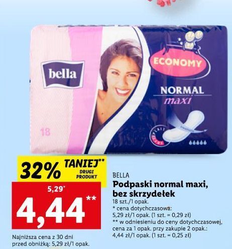 Promocja Podpaski Bella Normal Maxi W Lidl