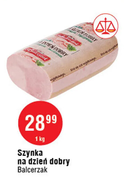 Promocja Balcerzak szynka na dzień dobry 1kg w E Leclerc