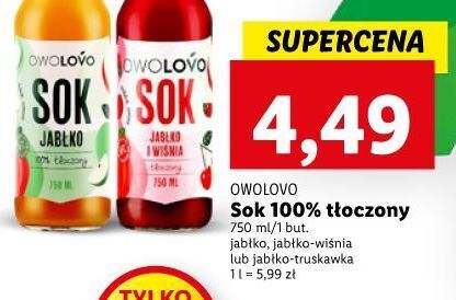 Promocja Sok jabłko truskawka owolovo w Lidl