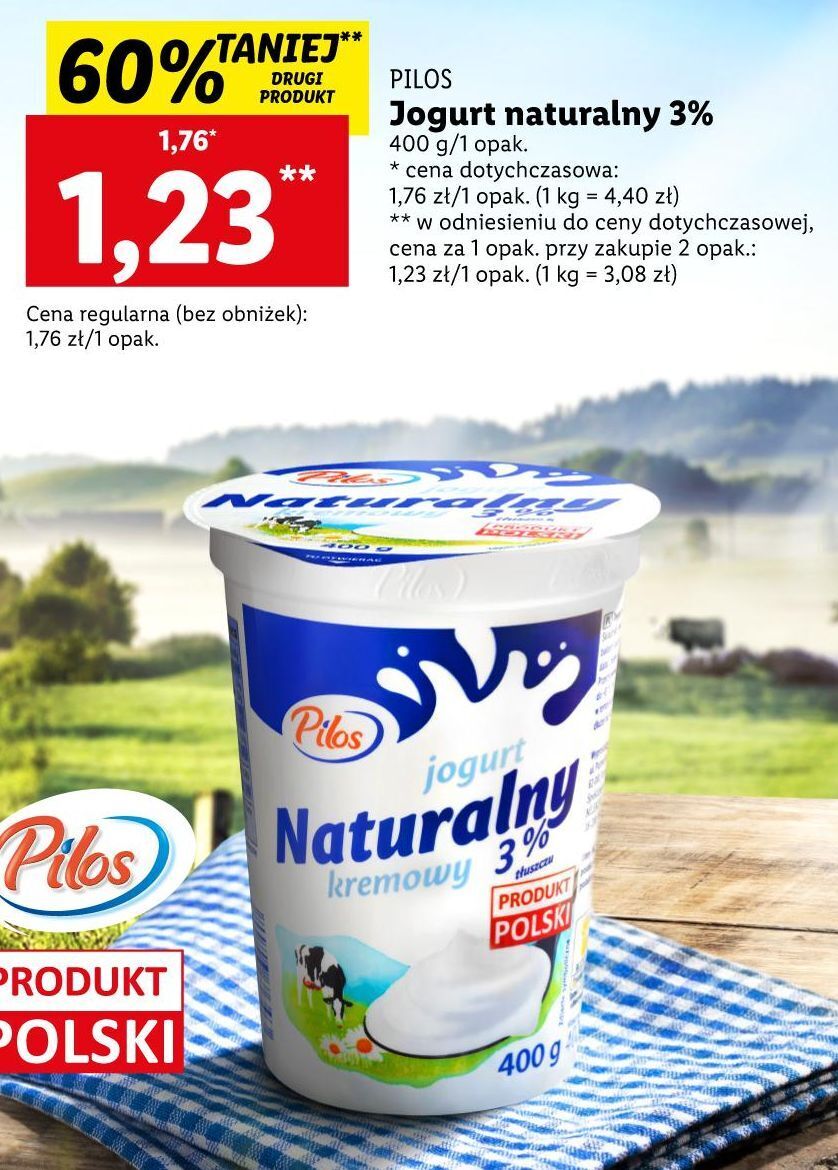 Promocja Jogurt Naturalny Pilos W Lidl