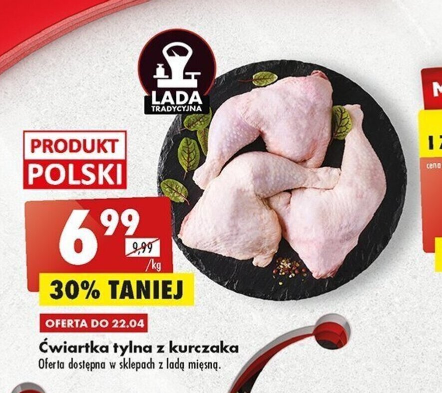 Promocja Ćwiartka tylna z kurczaka 1kg w Biedronka