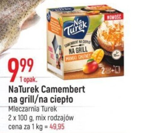 Promocja NaTurek Camembert na grill na ciepło Mleczarnia Turek 2 x 100g