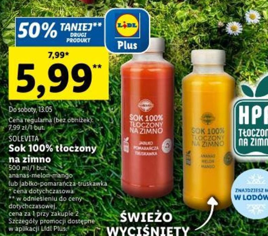 Promocja Solevita Sok T Oczony Na Zimno Ml W Lidl