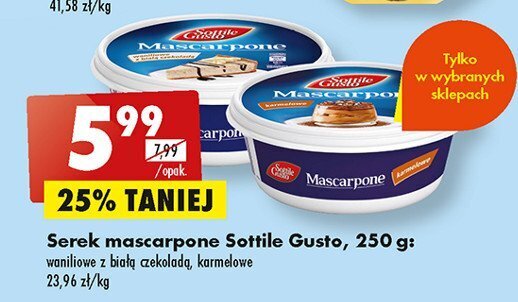 Promocja Serek Mascarpone Waniliowy Z Bia Czekolad W Biedronka