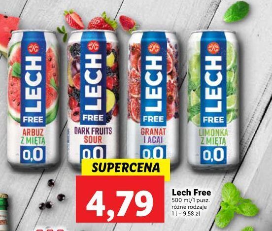 Promocja Piwo Lech Free Granat I Acai W Lidl