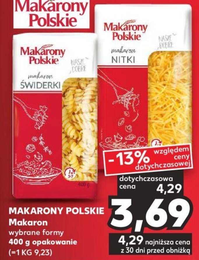 Promocja Makarony Polskie Makaron 400g W Kaufland