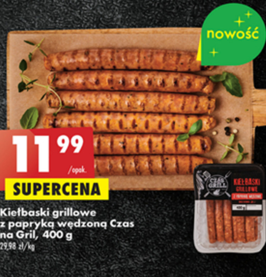 Promocja Kiełbaski na grilla czas na grill w Biedronka